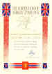 A certificate commemorating the Liberation of Norway