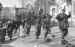 Men of the 2nd South Staffords being led into captivity near the Municipal Museum