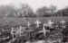 Field graves of the men killed by an Allied bombing raid