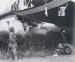The remains of a Horsa glider and the house it collided with on LZ-N