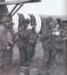 Paratroopers drinking tea and eating sandwiches in the hours before take-off